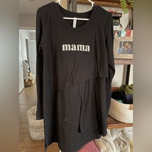 Latched mama, large tunic nursing shirt